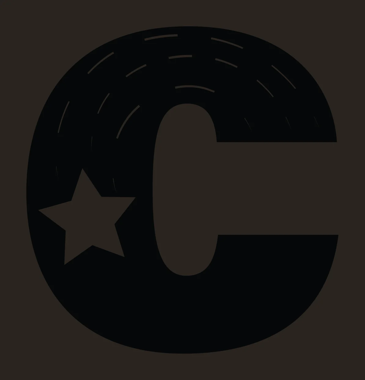 C Letter With Star Pattern contrast preview thumbnail