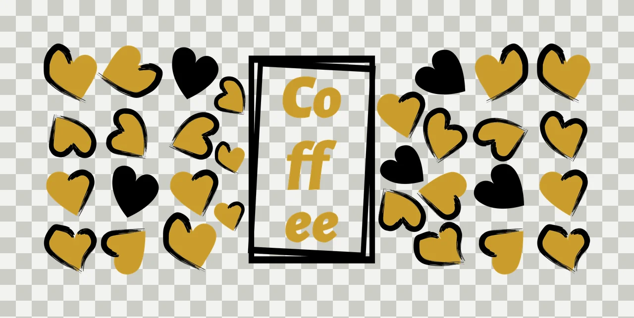 Can Glass Wrap Coffee Text Surrounded By Heart centered rectangle transparency and detail preview thumbnail