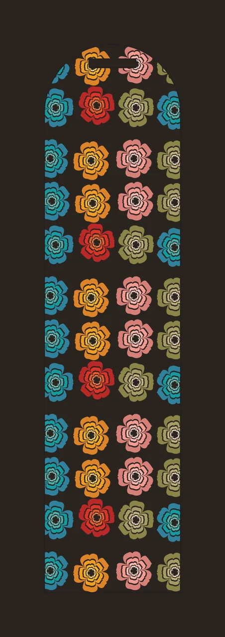 Patterned Flowers In A Vertical Tag flower repeated pattern contrast preview thumbnail