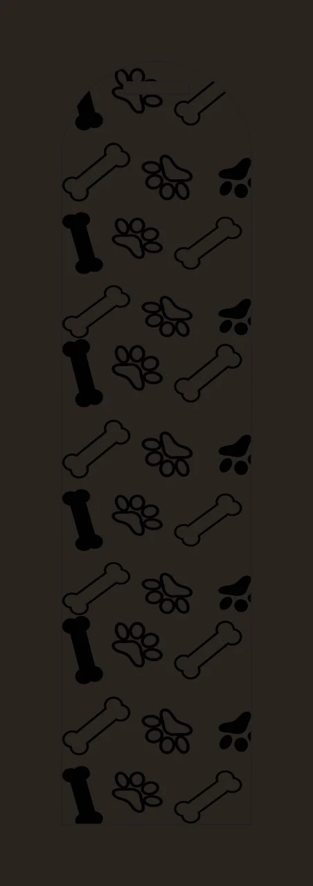 Dog Paw And Bone Pattern Tag repeating prints bones graphic contrast preview thumbnail