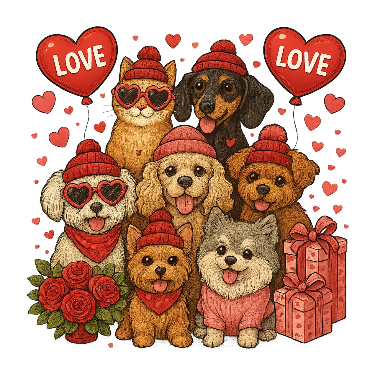 Valentine dog Valentines day sublimation design dog mom gift