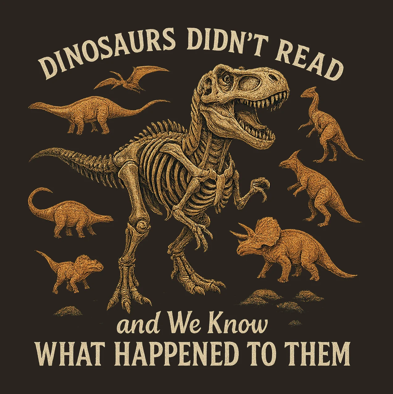 Dinosaurs Didn Read Funny Teacher Design Educator contrast preview thumbnail