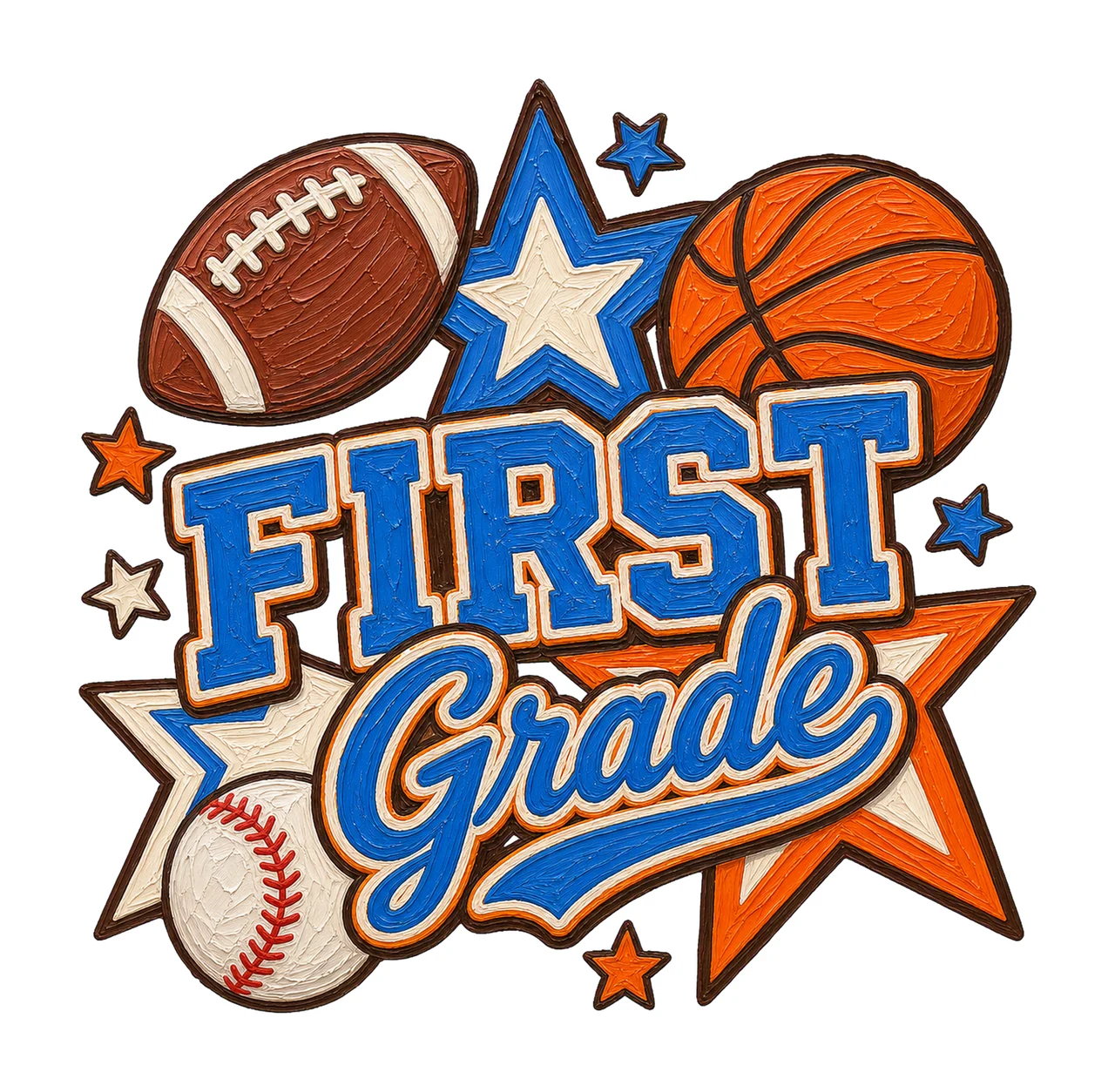 Sports Back To School Grade Football Basketball Variation B