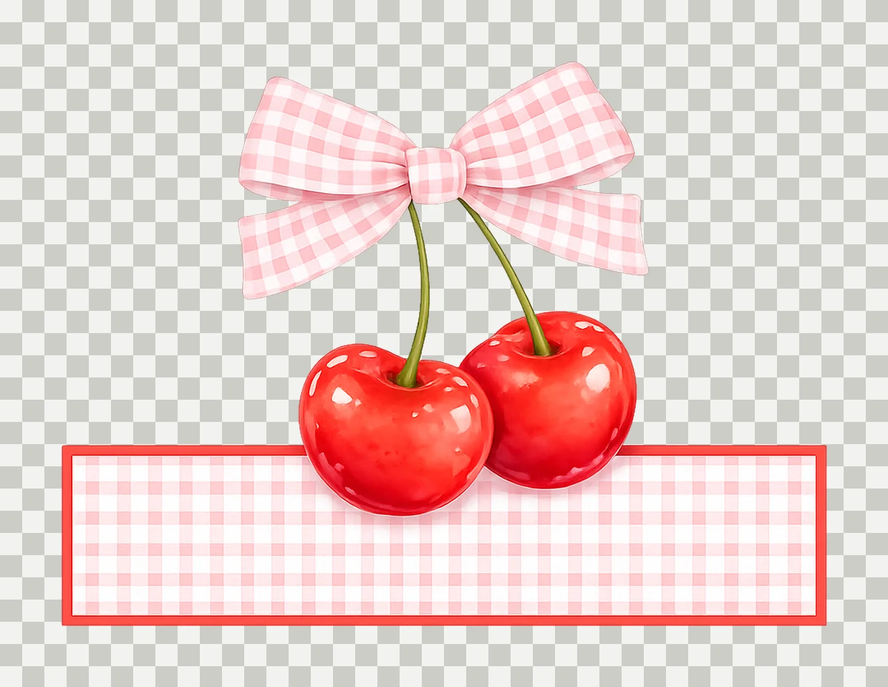 Cherry Coquette Name Box Preppy Monogram Design Kids Shirt transparency and detail preview thumbnail