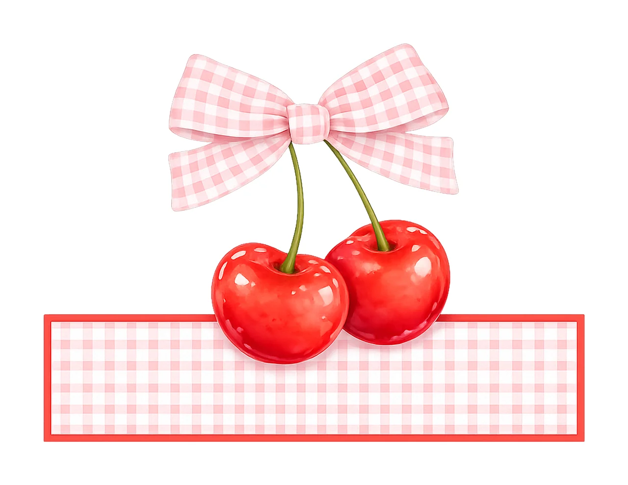 Cherry Coquette Name Box Preppy Monogram Design Kids Shirt