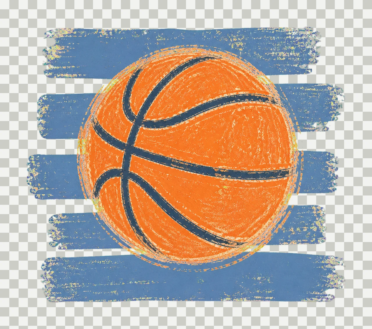 Basketball Stripes Preppy Shirt Design Trendy Variation B transparency and detail preview thumbnail