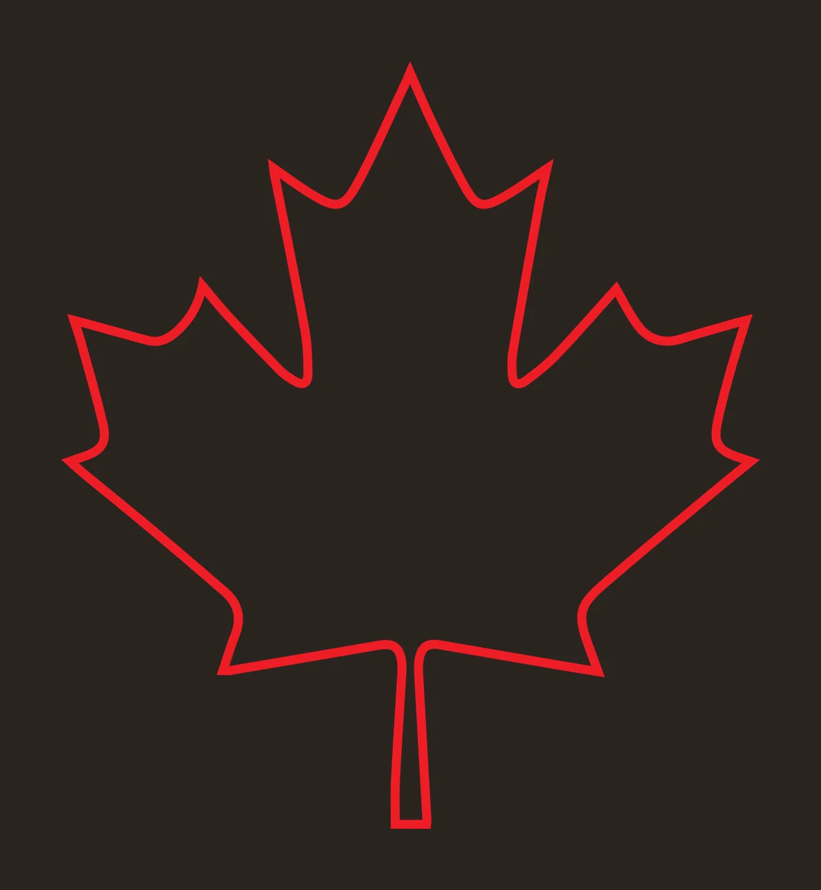Maple Leaf Outline Black Shape line drawing white botany nature contrast preview thumbnail