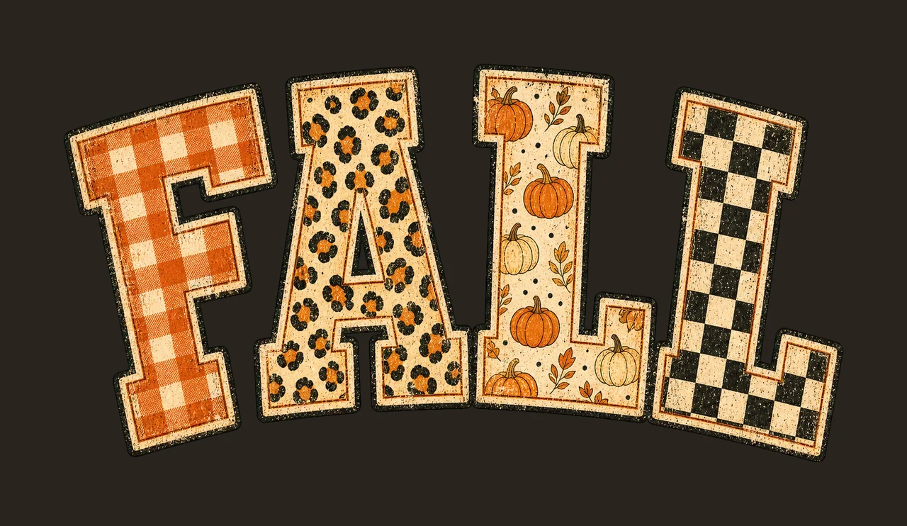 Fall Design Distressed Autumn varsity fall Variation C contrast preview thumbnail