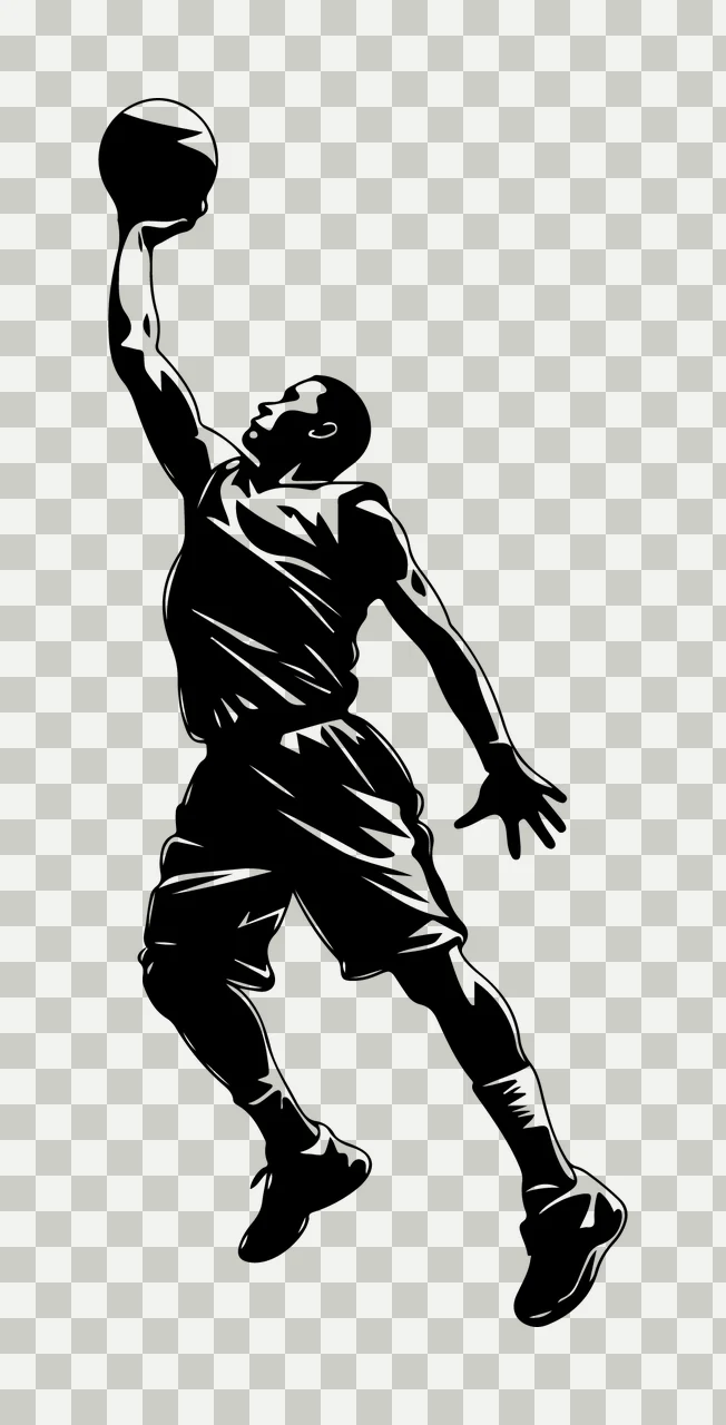 Can Glass Wrap Basketball Player Jumping With Person transparency and detail preview thumbnail