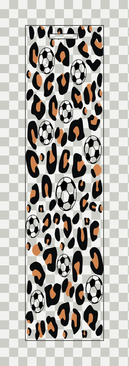 Soccer Ball Leopard Print Pattern black white neutral sport transparency and detail preview thumbnail