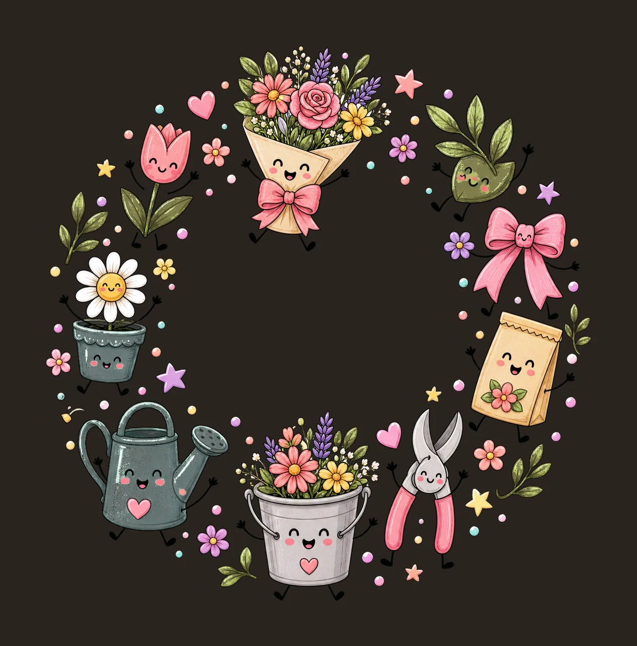 Florist Flower Shop Design Doodle Style Variation E contrast preview thumbnail