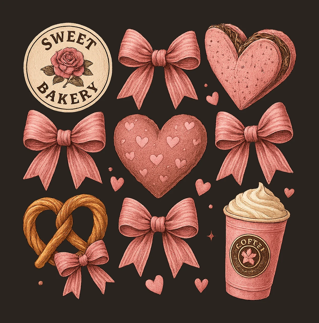 Valentine Concha Pan Dulce Funny Mexican Bread Lover Sweet contrast preview thumbnail