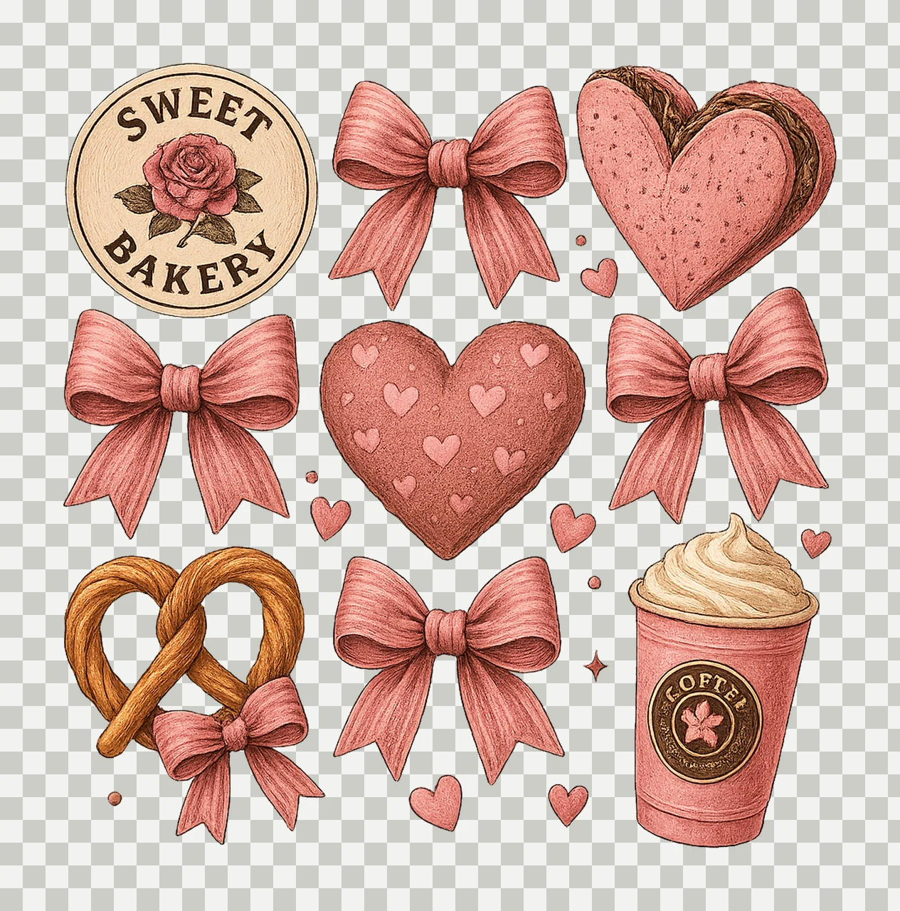 Valentine Concha Pan Dulce Funny Mexican Bread Lover Sweet transparency and detail preview thumbnail