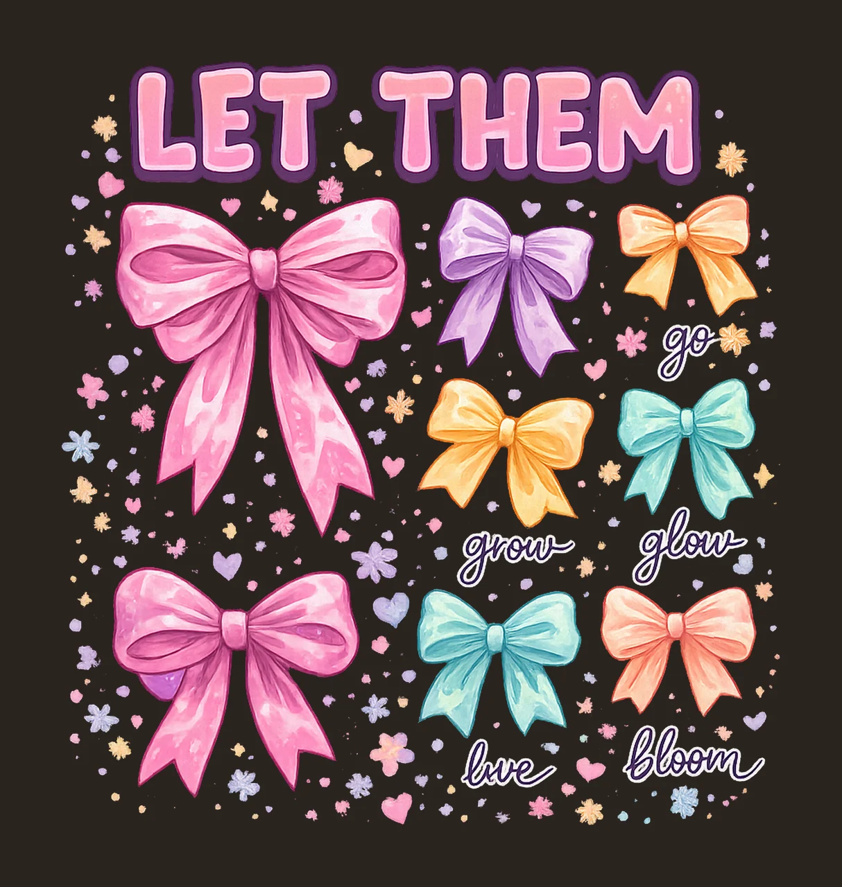 Let Them Coquette Bow Keep Shining Design Inspirational Self contrast preview thumbnail