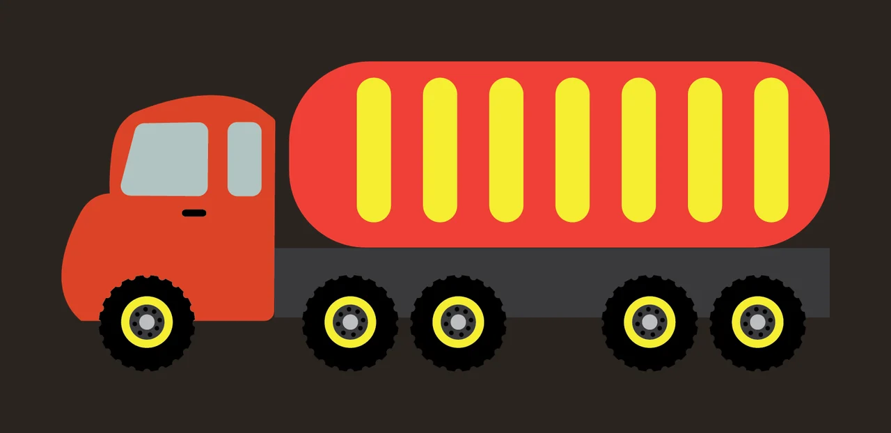 Tanker Truck Silhouette On White Background wheels black transport contrast preview thumbnail