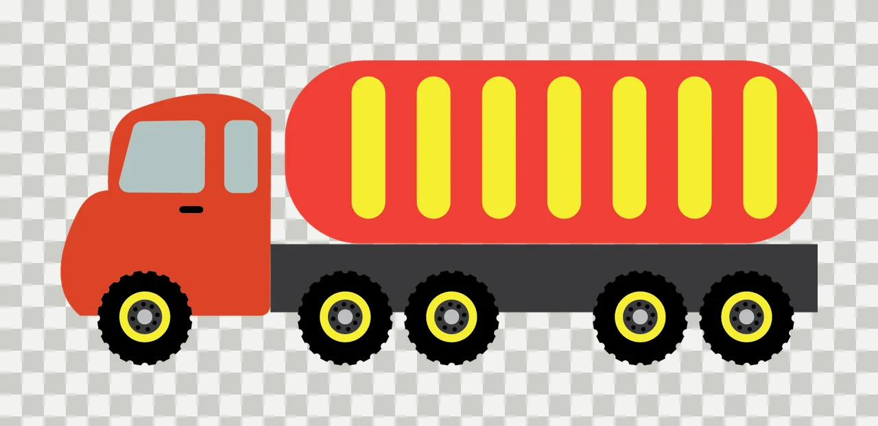 Tanker Truck Silhouette On White Background wheels black transport transparency and detail preview thumbnail