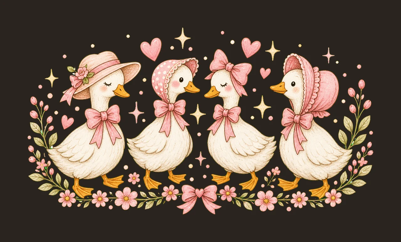 Vintage Mama Goose Preppy Mom Coquette Design Coquette contrast preview thumbnail