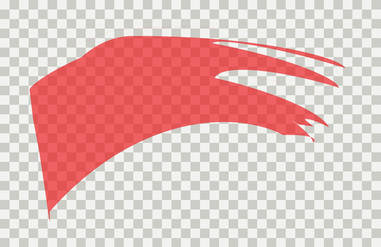Paint Brush Black Stroke With Frayed Edges Stroking bristles transparency and detail preview thumbnail