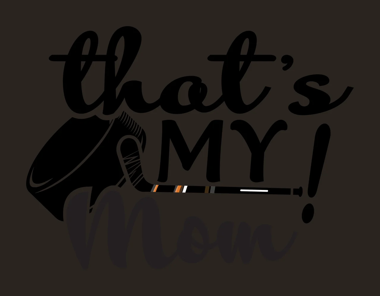 Hockey Sport Graphic theme puck stick typography black Variation contrast preview thumbnail