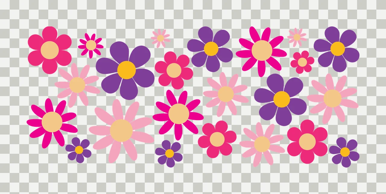Can Glass Wrap Assorted Flower Shapes Silhouette Collection flowers transparency and detail preview thumbnail
