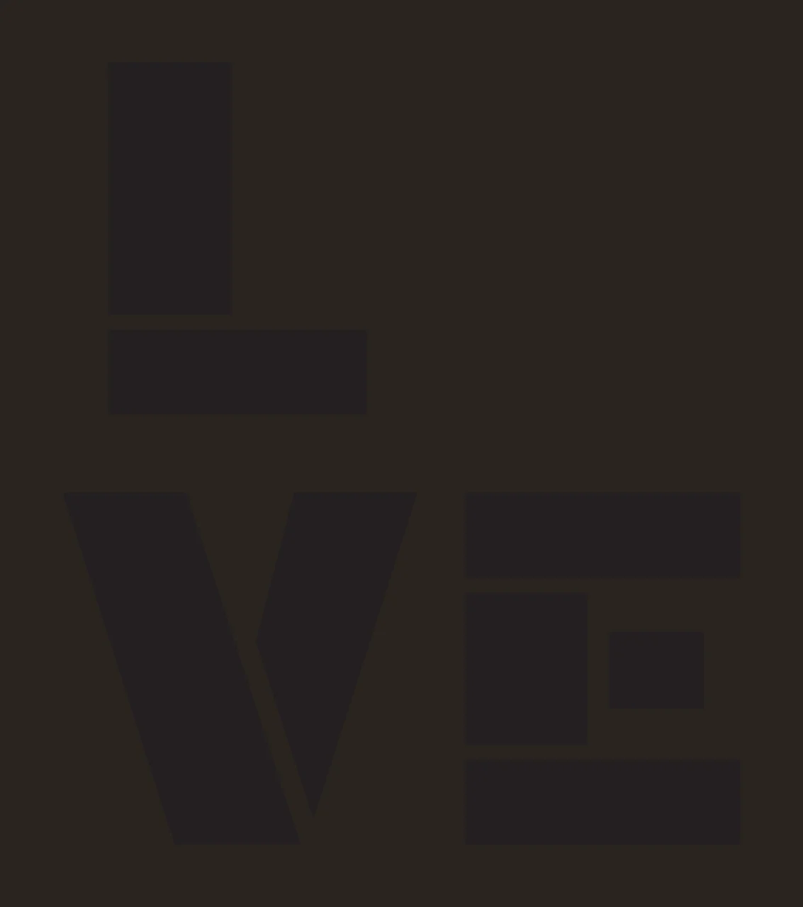 Love Typographic Block Letter Design Arranged letters font contrast preview thumbnail