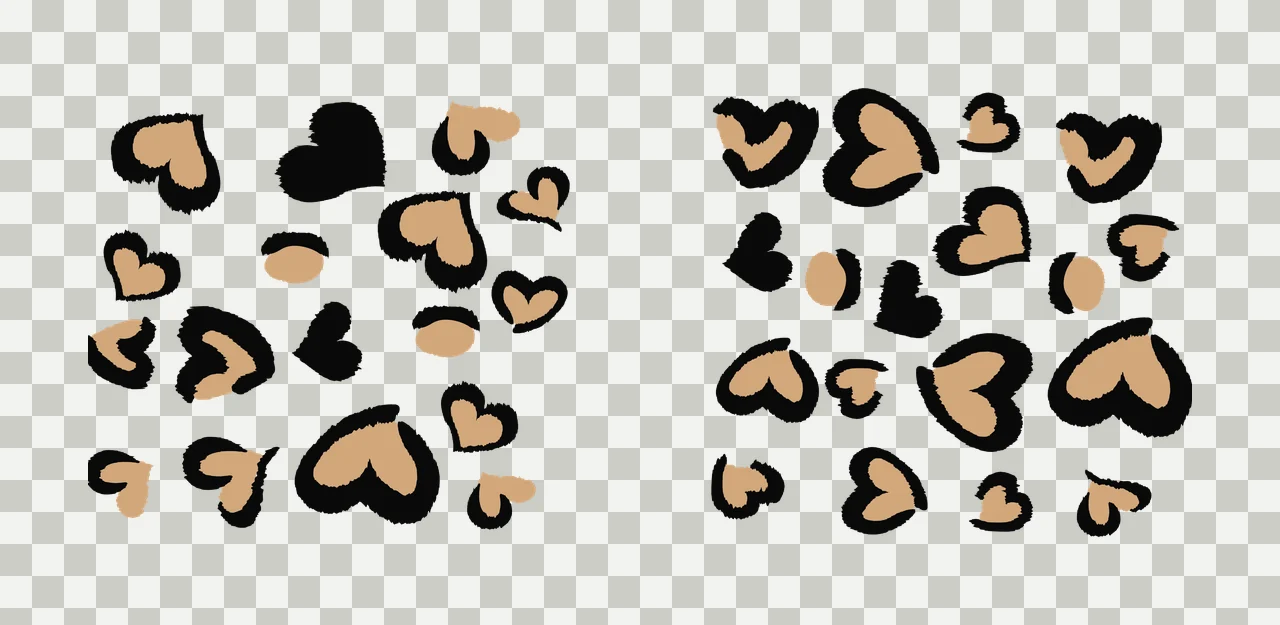 Heart Can Glass Wrap Black Shapes Scattered Pattern hearts transparency and detail preview thumbnail