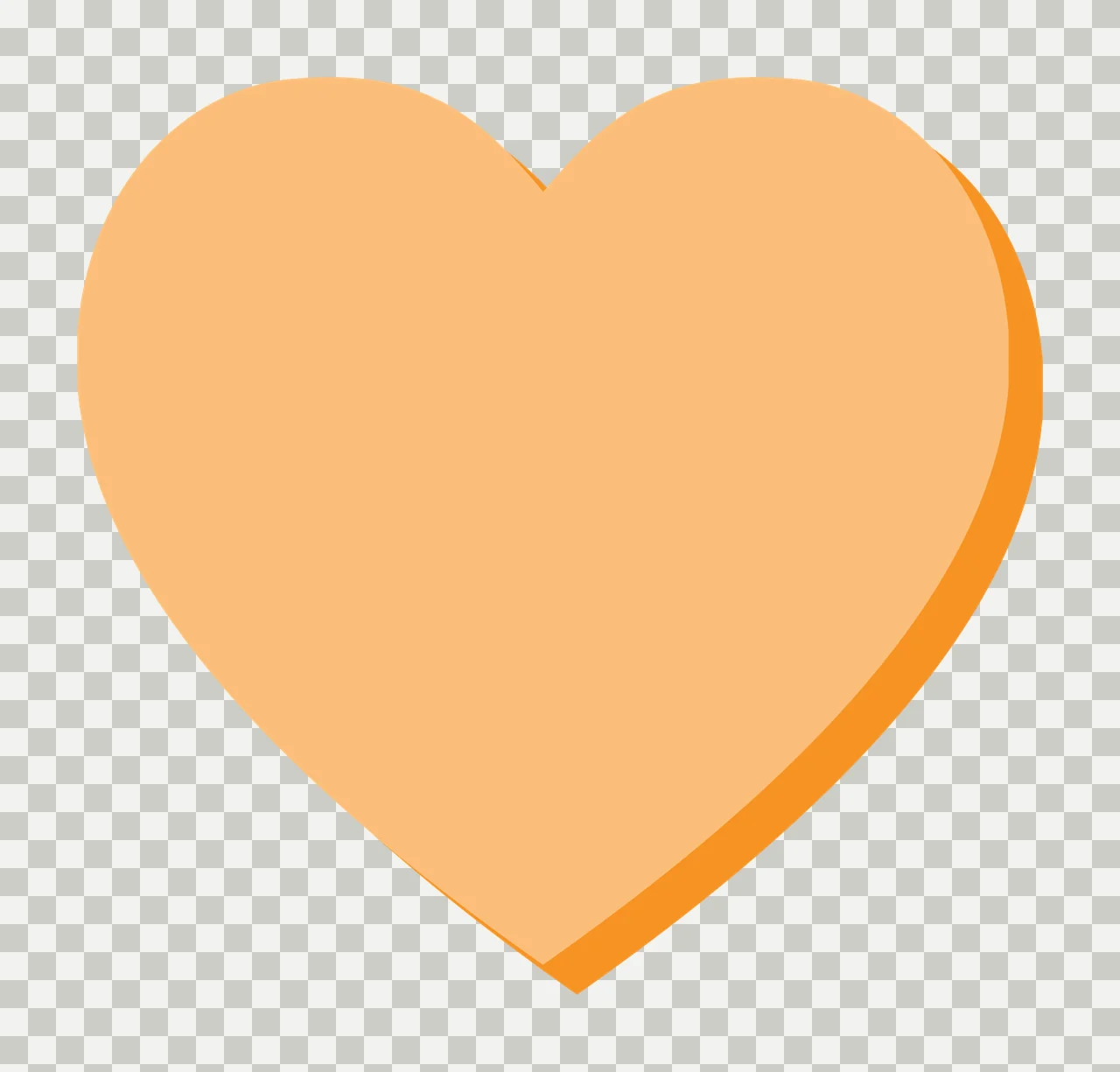 Keychain Simple Black Heart Shape silhouette symbol romance transparency and detail preview thumbnail
