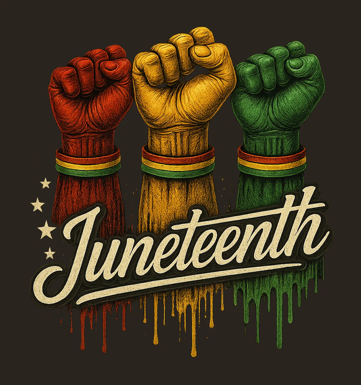 Juneteenth 1865 Designs Black History Month Freedom Day contrast preview thumbnail