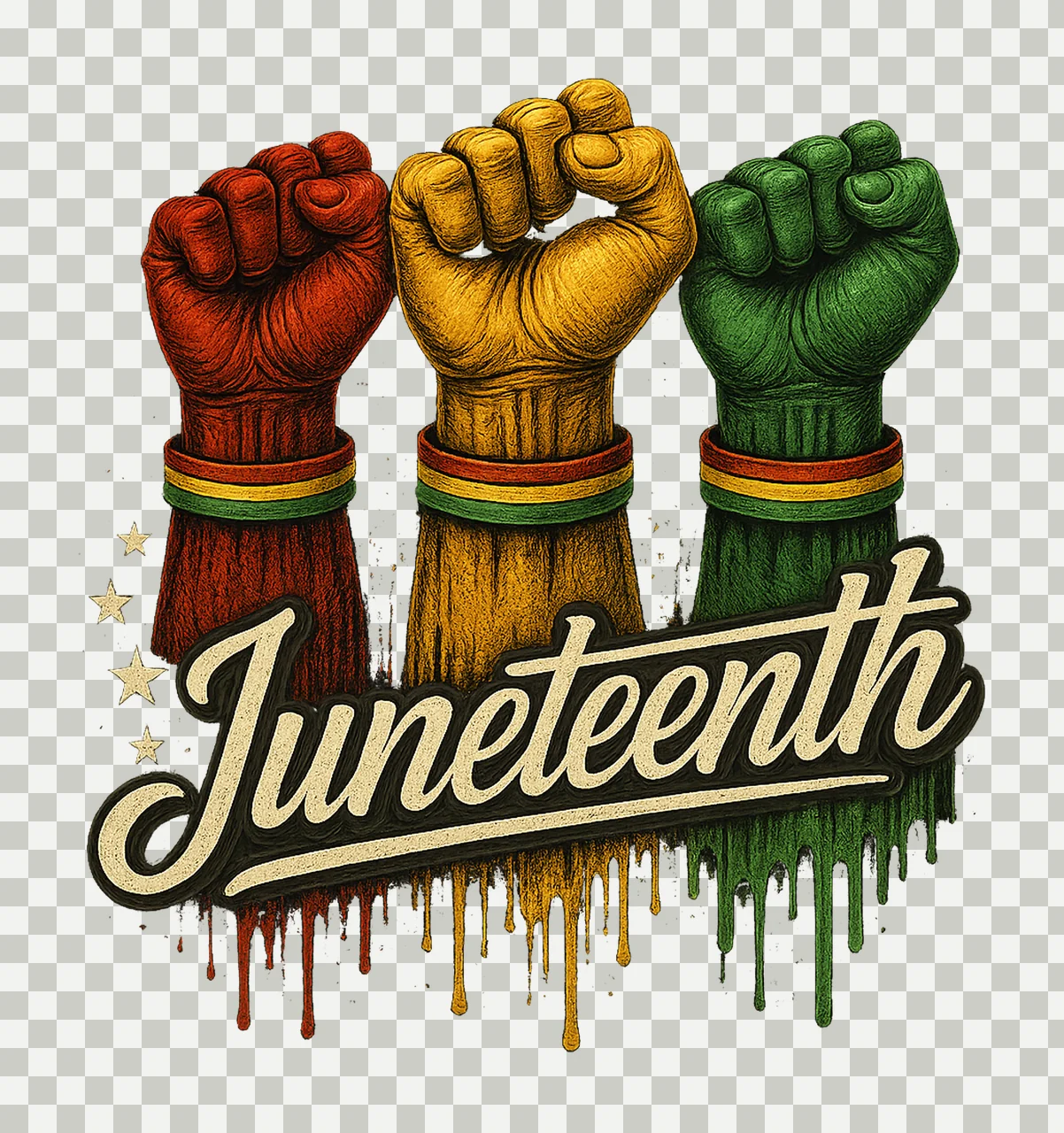 Juneteenth 1865 Designs Black History Month Freedom Day transparency and detail preview thumbnail
