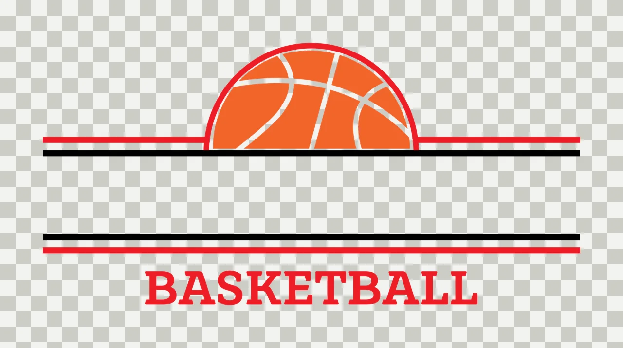 Basketball Minimalist Graphic With Horizontal Name Label Lines black transparency and detail preview thumbnail