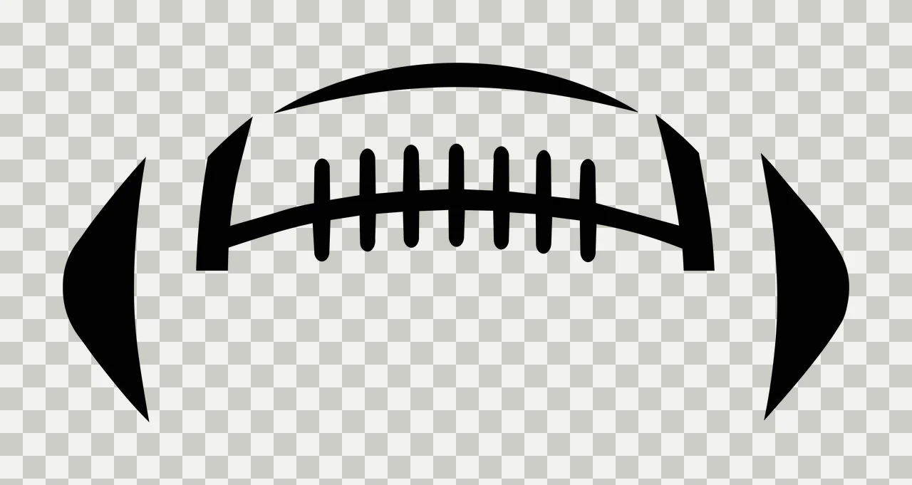 Oval Sports Ball Graphic Design football centered laces bold transparency and detail preview thumbnail