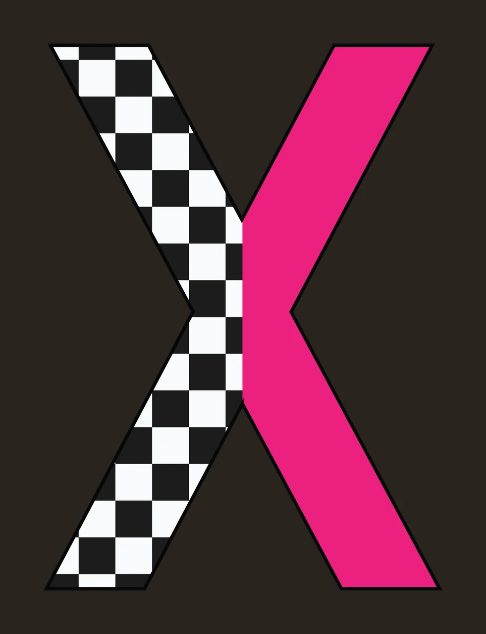 Can Glass Wrap X Letter Split Design contrast preview thumbnail