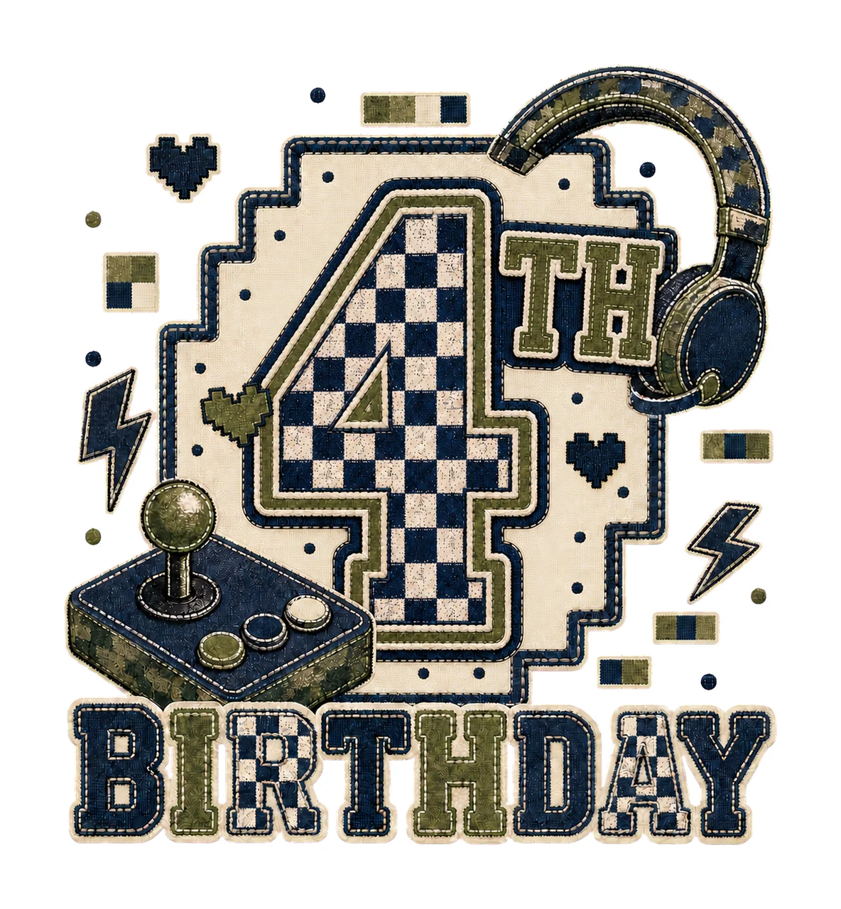 Star Camo Gamer Birthday age 04