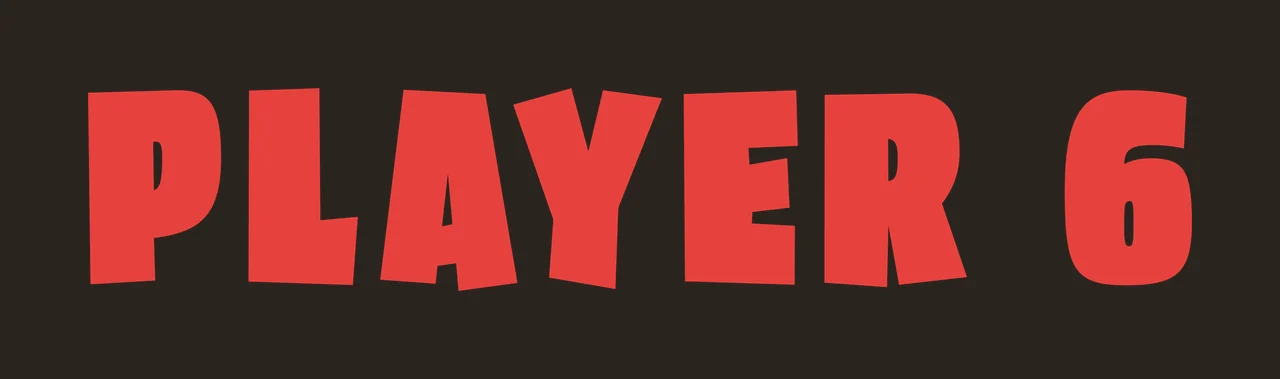 Player 6 Bold Black Capital Letters numbers typography white contrast preview thumbnail