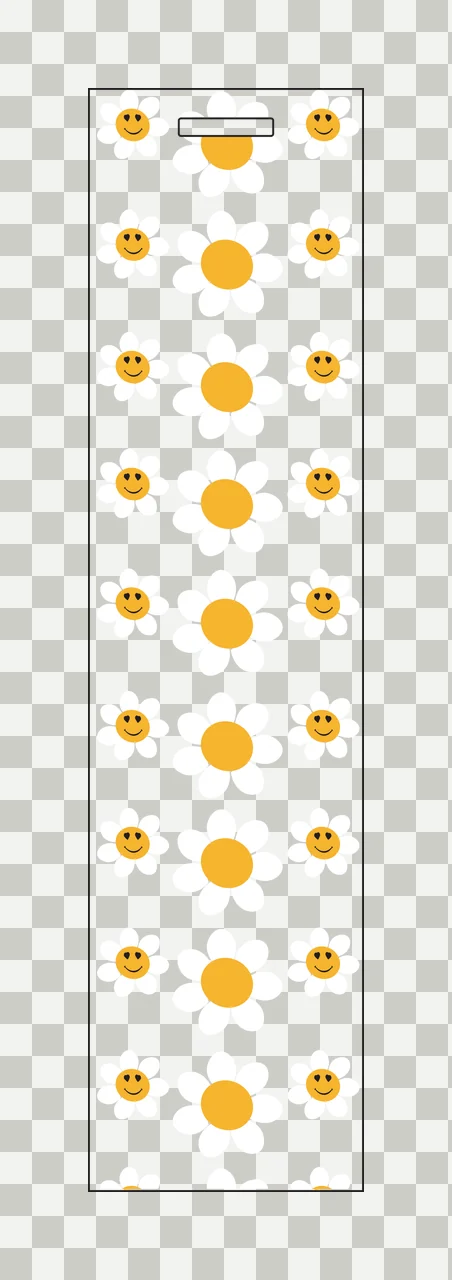 Vertical Strip Of Repeating Black Flowers white flower blossom transparency and detail preview thumbnail