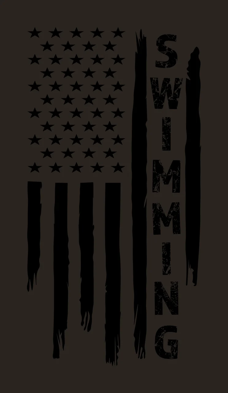 Swimming Flag Vertical Graphic With The Word Written stars contrast preview thumbnail