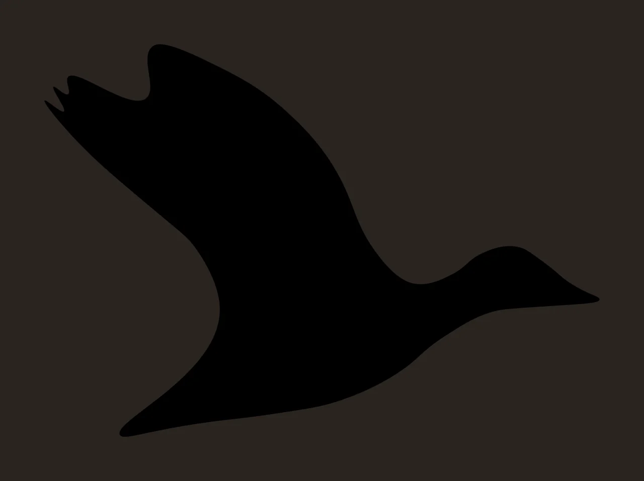 Flying Bird Silhouette Icon wing body black white flight animal contrast preview thumbnail