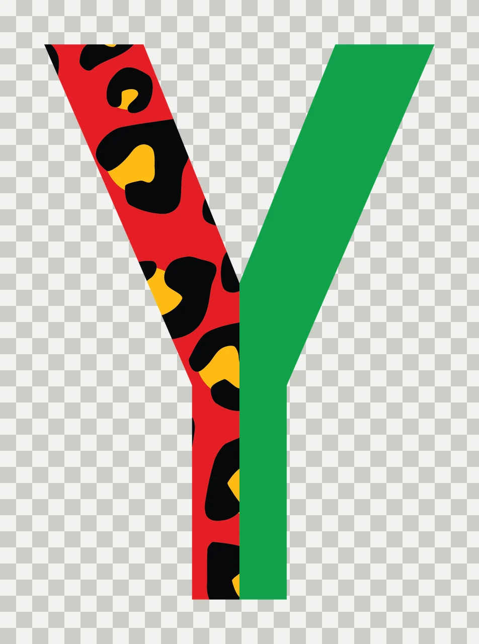 Can Glass Wrap Y Letter Splitting With Leopard transparency and detail preview thumbnail