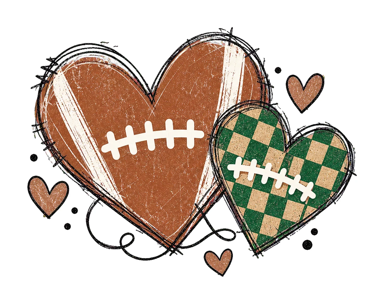 Custom Football Friday Nights Football Heart Variation A