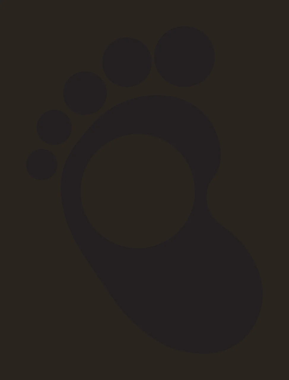 Footprint With Hole Icon toes circle flat black white shape contrast preview thumbnail