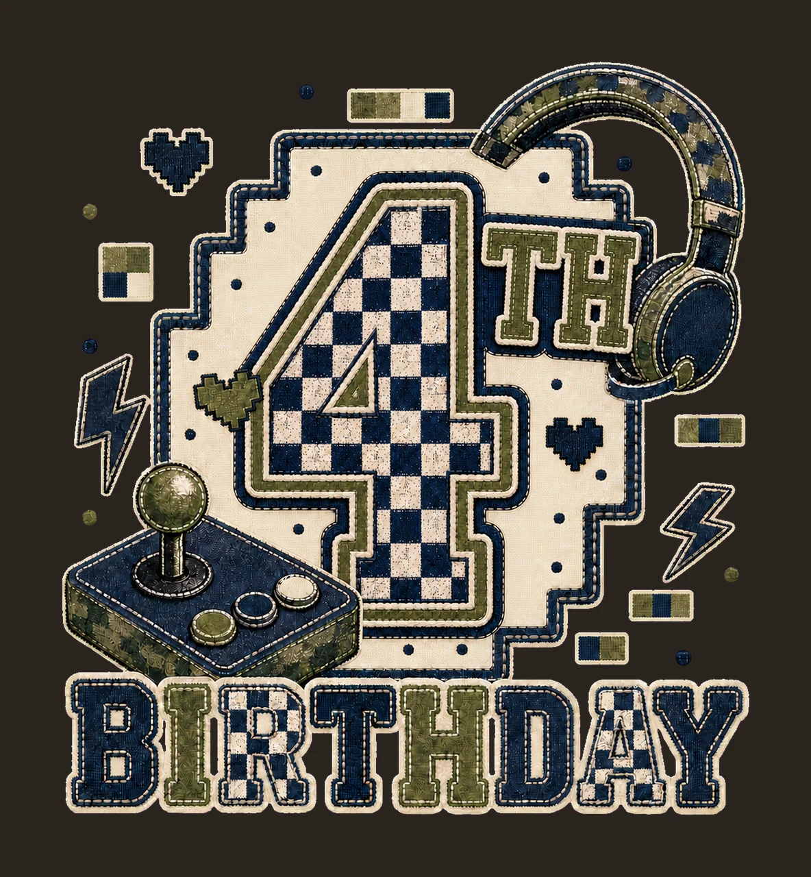 Star Camo Gamer Birthday sublimation instant Variation D contrast preview thumbnail