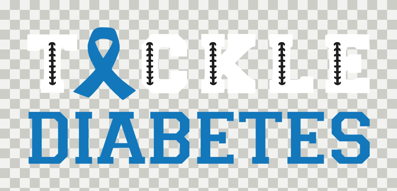 White Tackle Diabetes Black Text With Ribbon transparency and detail preview thumbnail