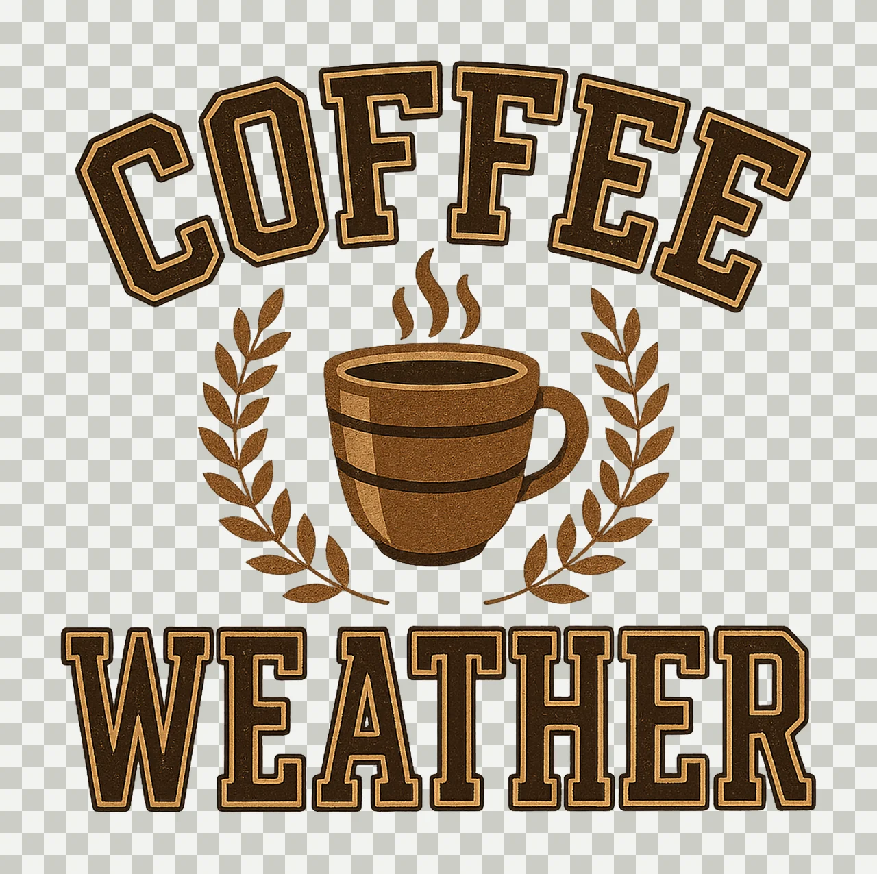 Coffee Weather Winter Sublimation Design Leopard Print transparency and detail preview thumbnail