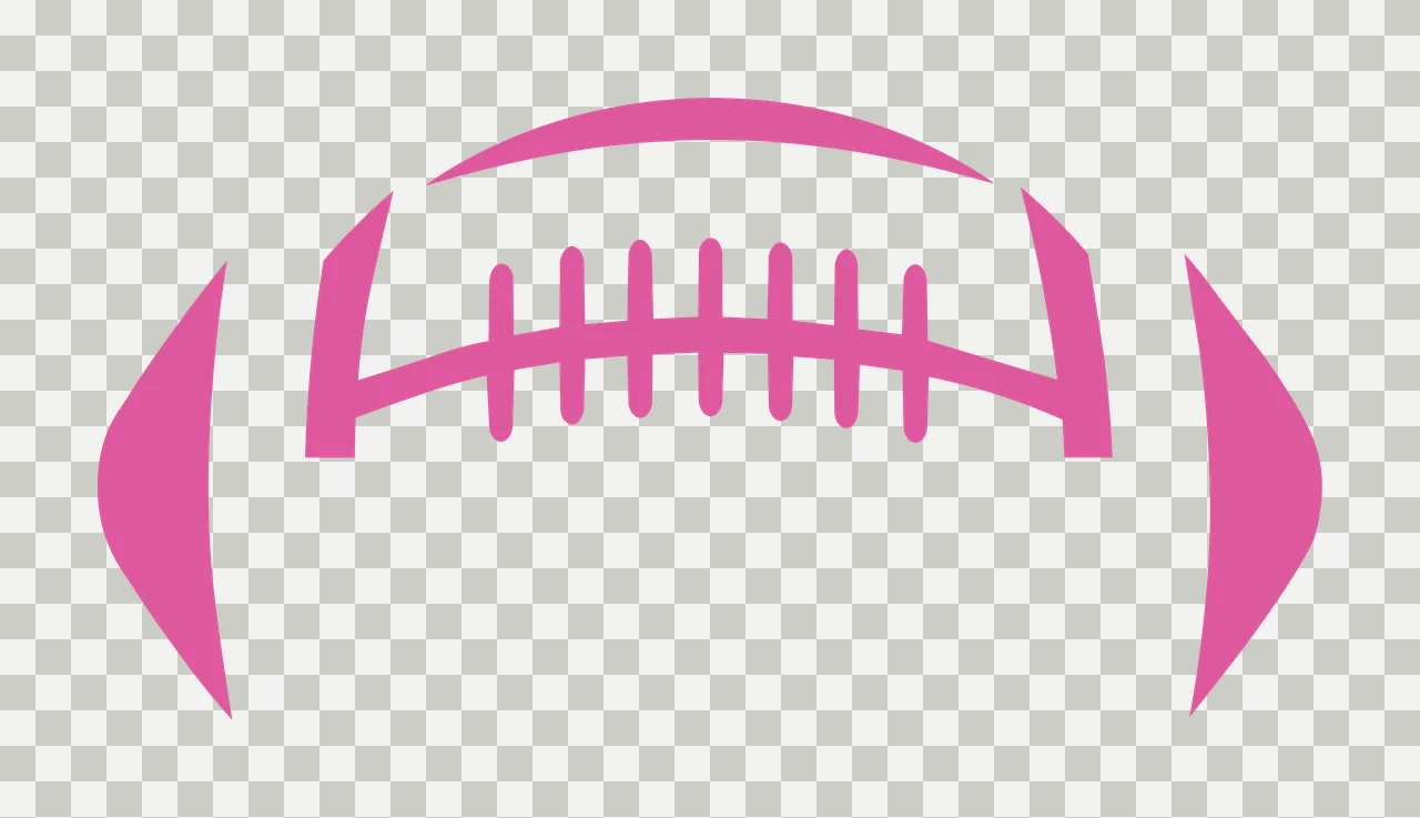 Football Sports Graphic Black Silhouette laces white ball outline transparency and detail preview thumbnail