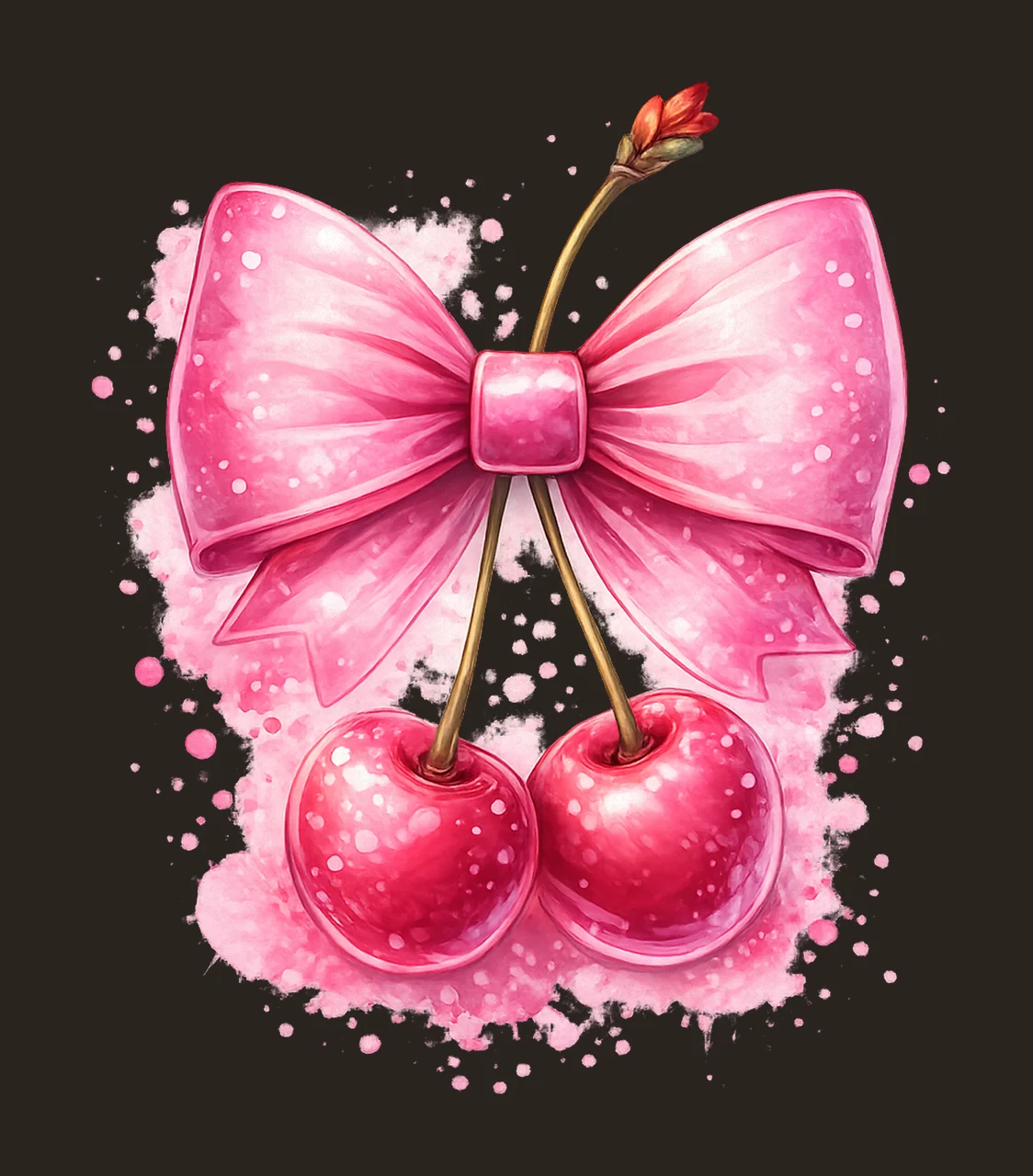 Coquette Cherry Cherries Sublimation Design Cherry Artwork contrast preview thumbnail