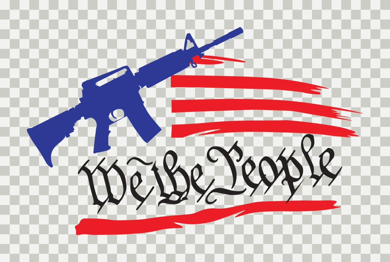 We The People Text With Rifle stripes black white stripe typography transparency and detail preview thumbnail