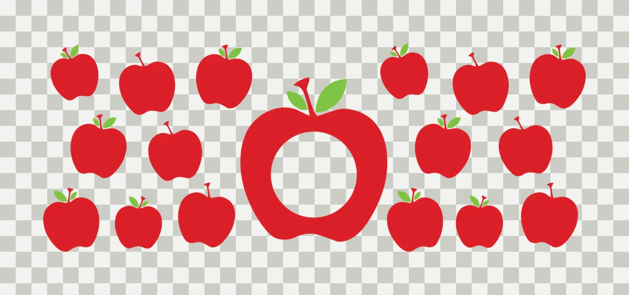 Can Glass Wrap Apple Frame With Centerpiece Hole apples surrounding transparency and detail preview thumbnail