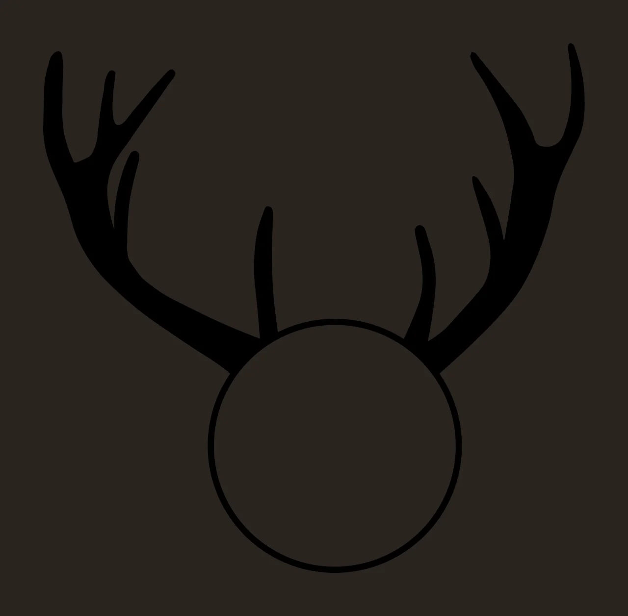 Deer Monogram Hunting Fishing Character 12 hunter buck antlers contrast preview thumbnail