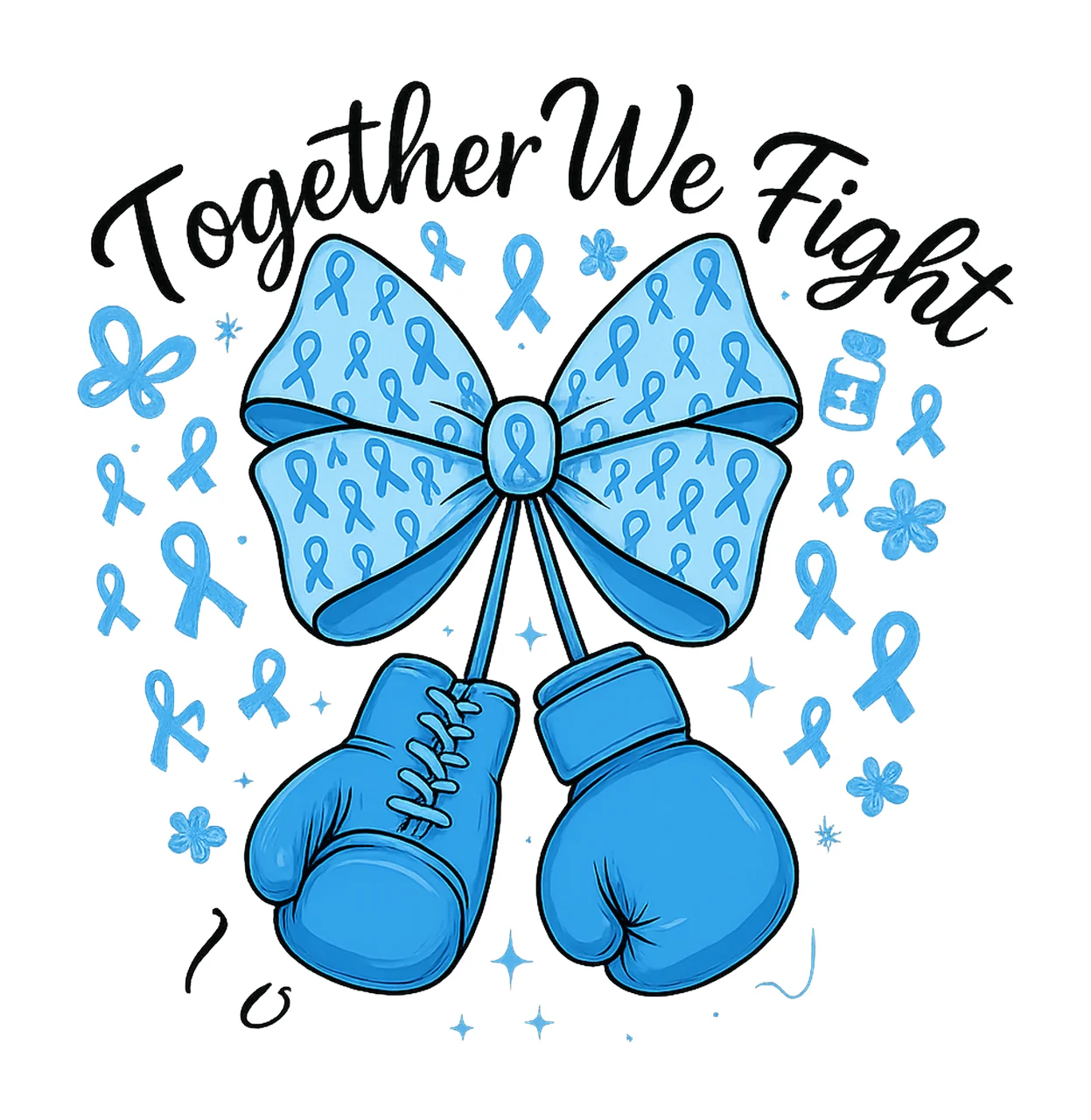 Blue Ribbon Month Blue Ribbon Awareness Digital Design