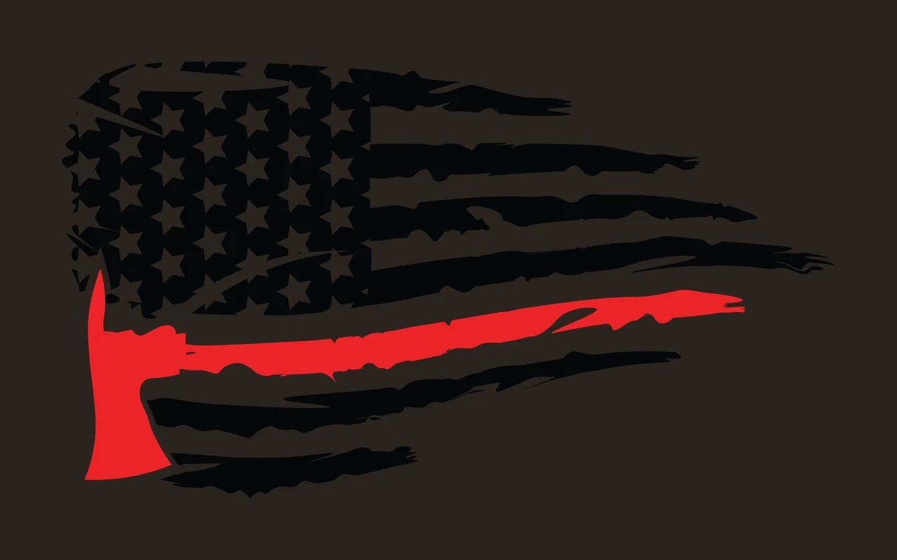 Flag A Horizontal Distressed Striped With Hatchet Variation contrast preview thumbnail